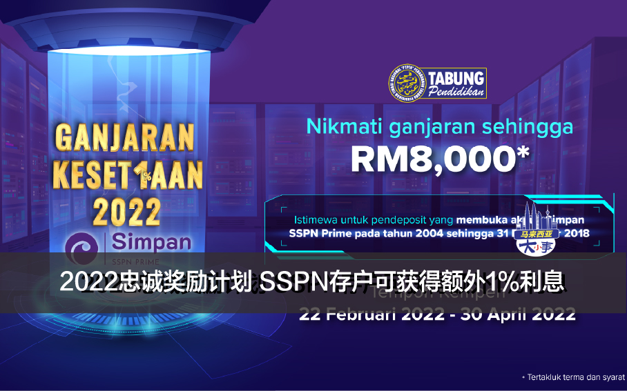 2022忠诚奖励计划 SSPN存户可获得额外1%利息